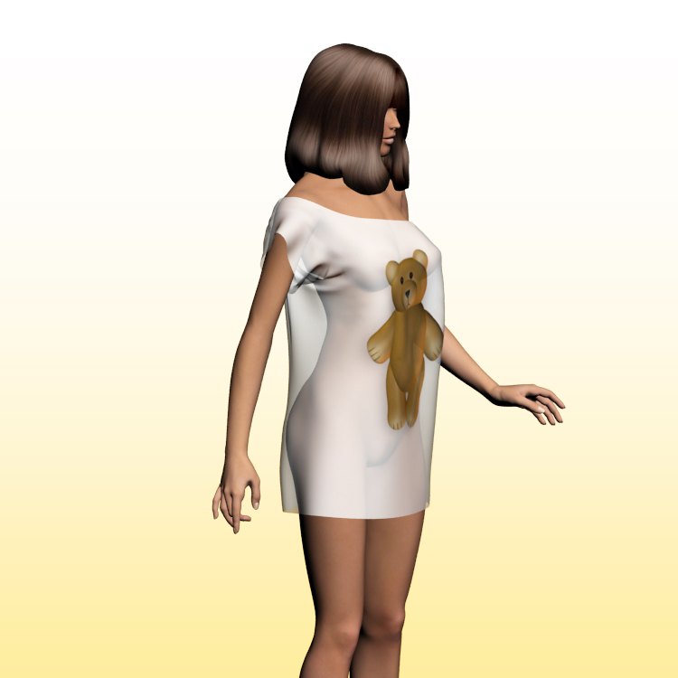 3D Модел на анимационно момиче Жена
